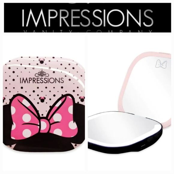 Impressions X Disney Minnie Mouse LED Rechargeable Compact Mirror - Picture 1 of 7